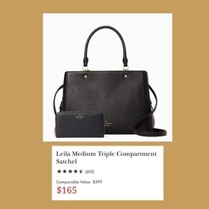 Kate Spade Leila Medium Triple Compartment Satchel